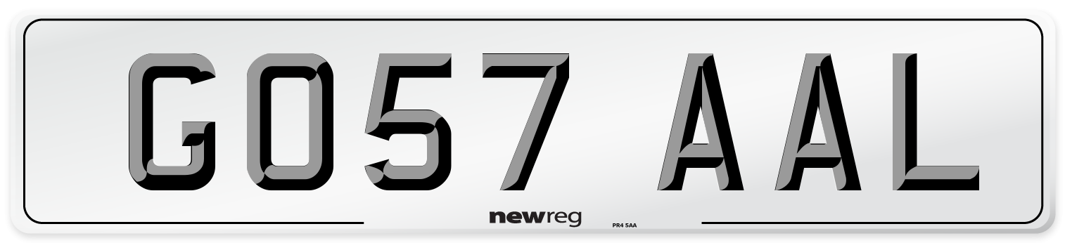 GO57 AAL Number Plate from New Reg